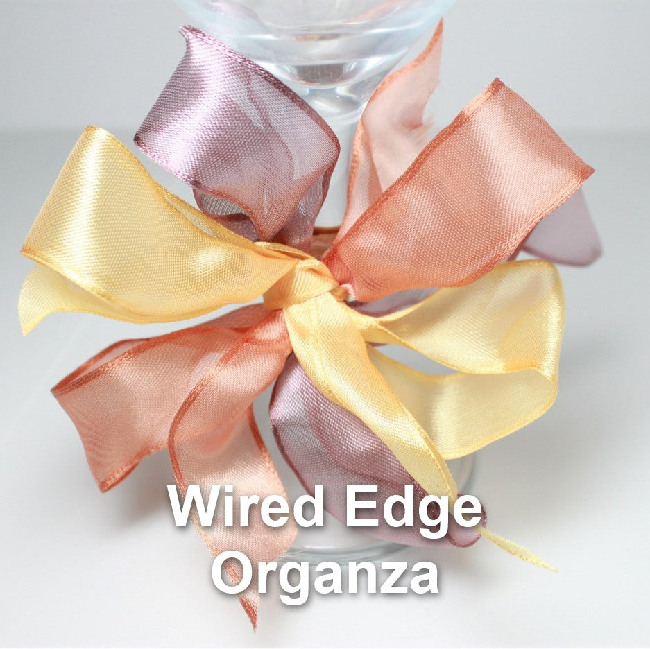 Wired edge organza ribbon