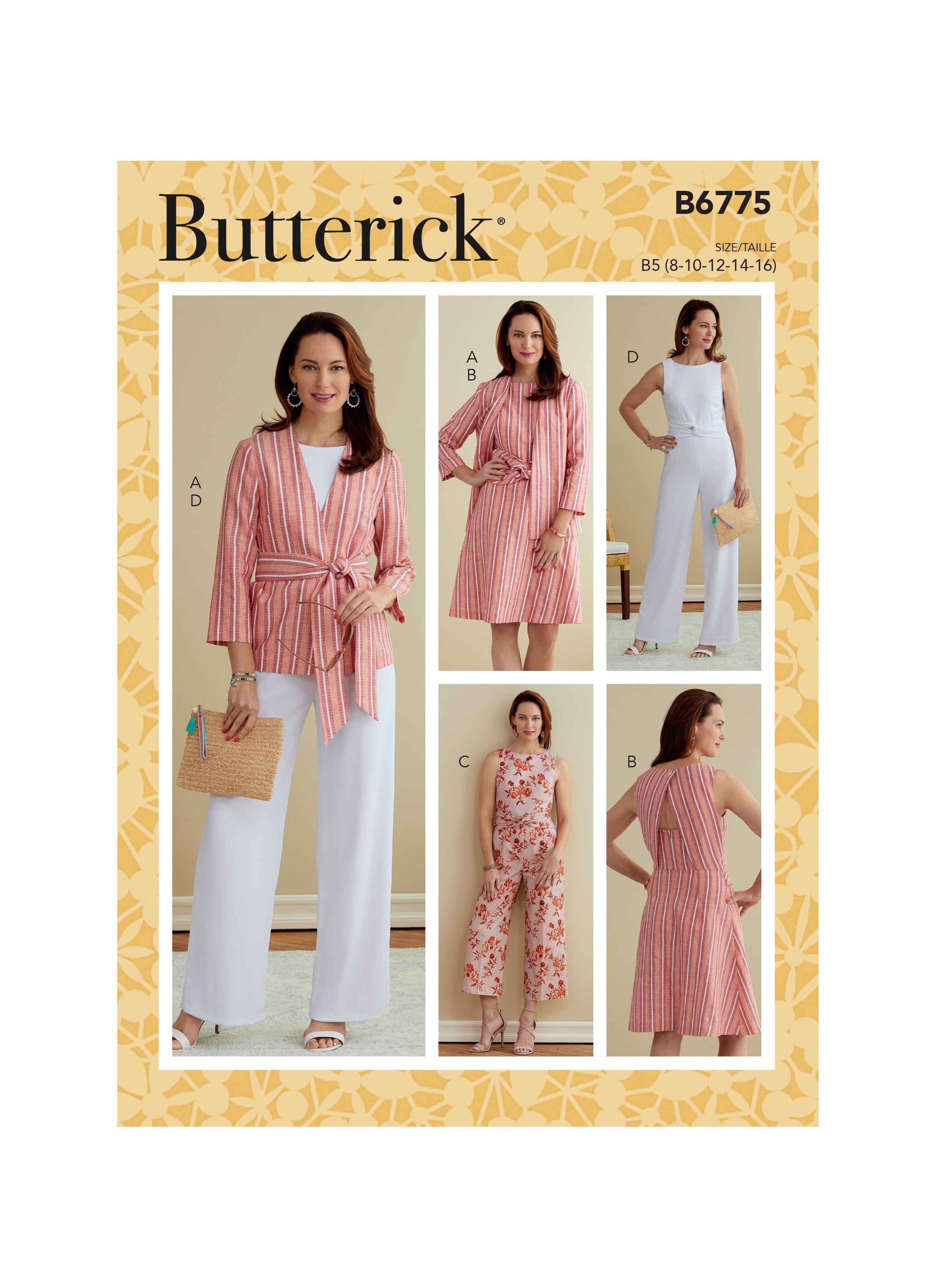 Butterick sewing pattern 6775 Jacket, Dress and Jumpsuits from Jaycotts Sewing Supplies