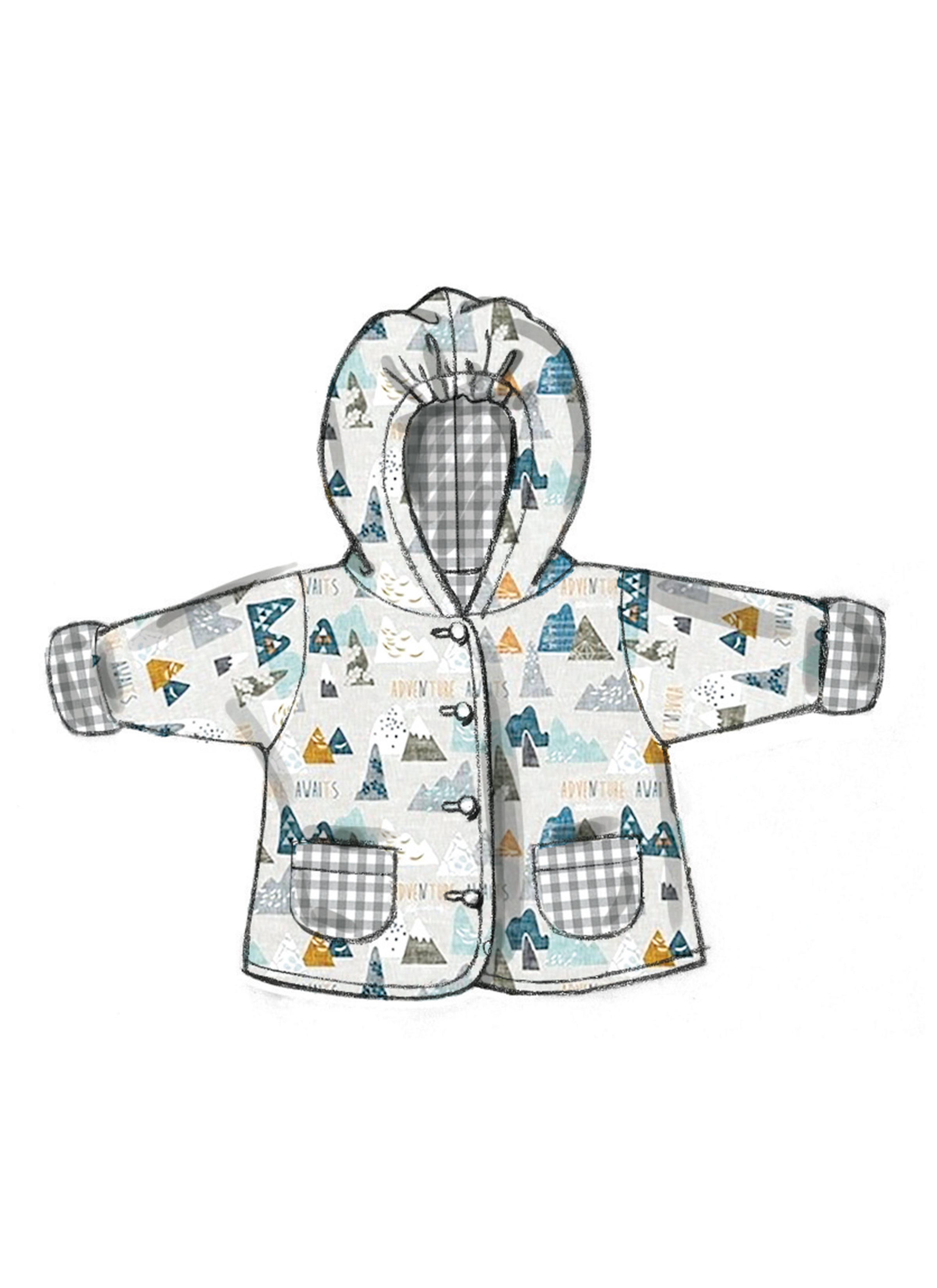 Butterick pattern 6969 Infants' Jacket, Overalls, Pants, Hats and Mittens from Jaycotts Sewing Supplies