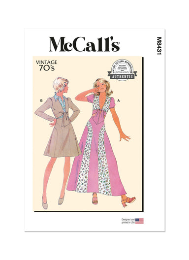 McCall's sewing pattern M8431 Misses' Top and Skirt from Jaycotts Sewing Supplies
