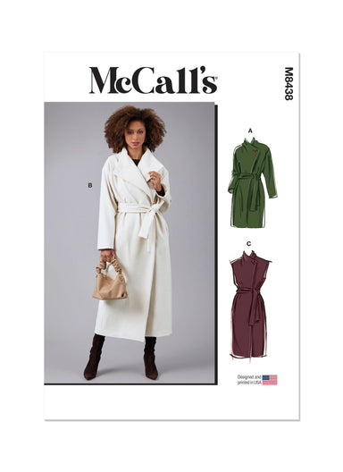 McCall's sewing pattern M8438 Misses' Coats and Vest from Jaycotts Sewing Supplies