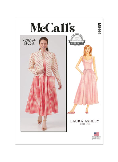 McCall's Sewing Pattern 8464 Lined Jacket and Dress by Laura Ashley from Jaycotts Sewing Supplies