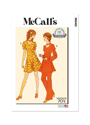 McCall's Sewing Pattern 8465 Dress, Tunic, Pants and Panties from Jaycotts Sewing Supplies
