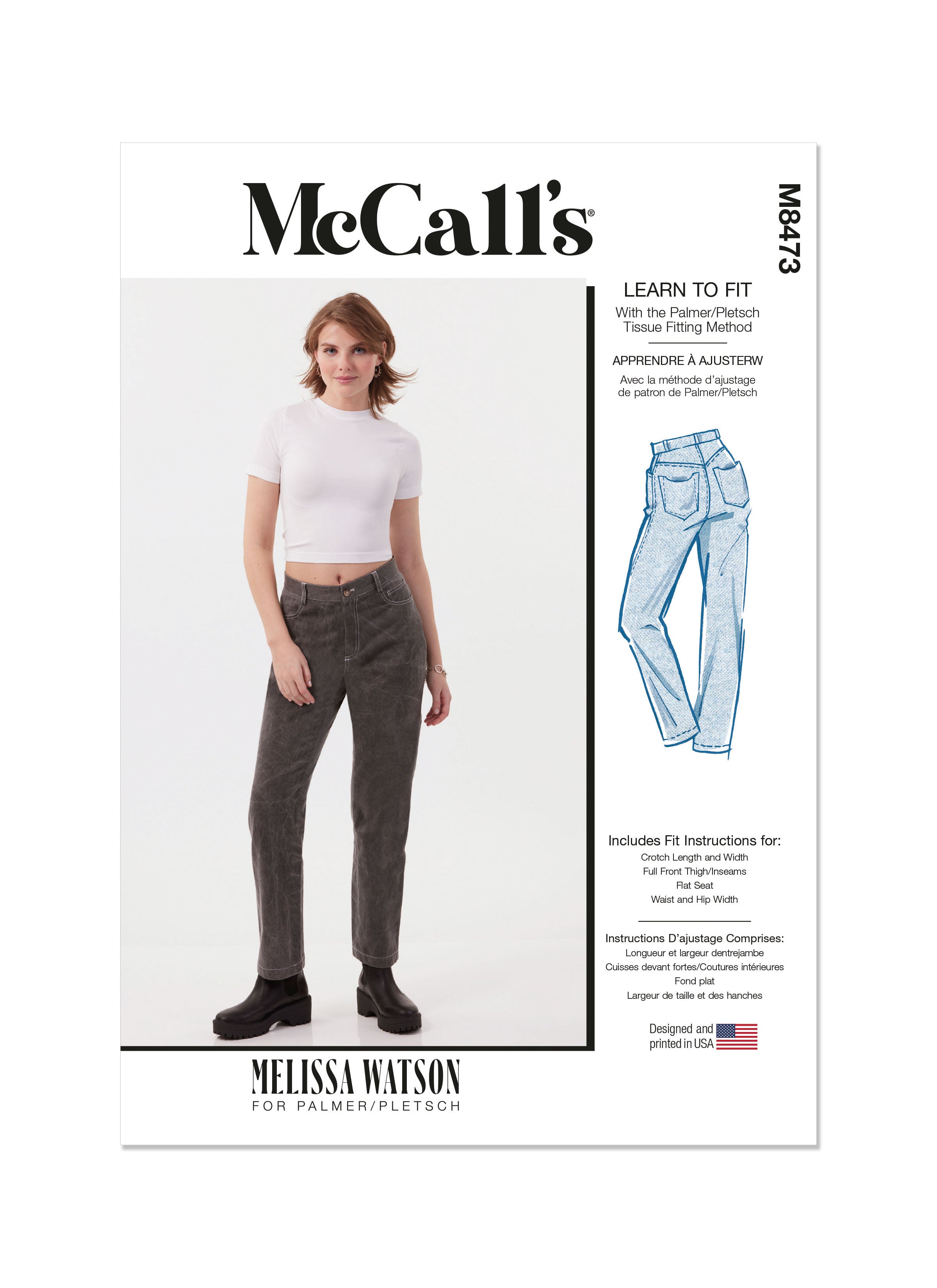 McCall's Sewing Pattern 8473 Misses' Pants by Melissa Watson from Jaycotts Sewing Supplies