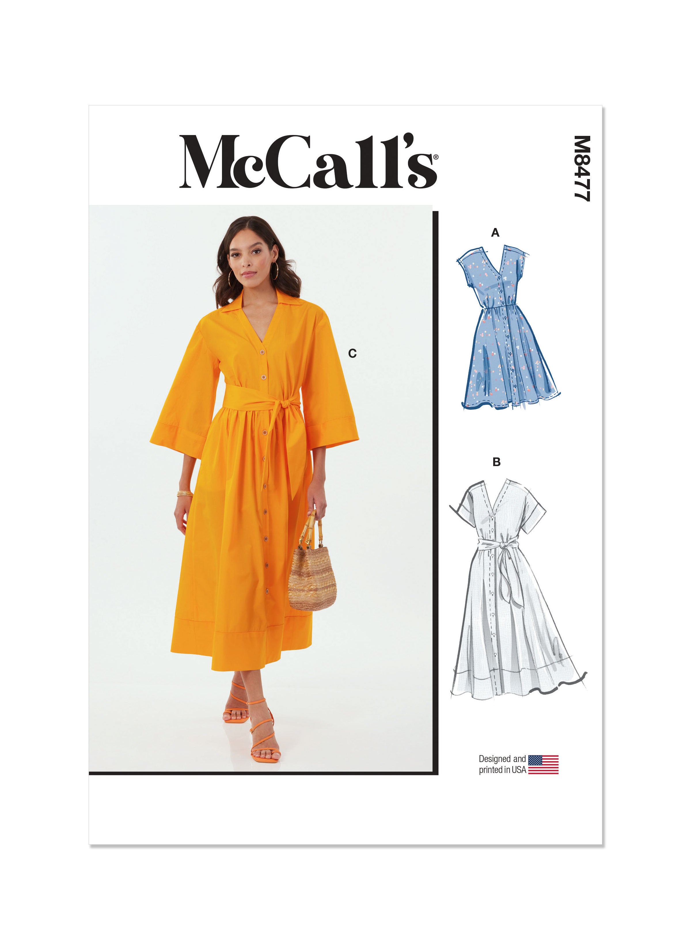 McCall's Sewing Pattern 8477 Misses' Shirtdresses from Jaycotts Sewing Supplies