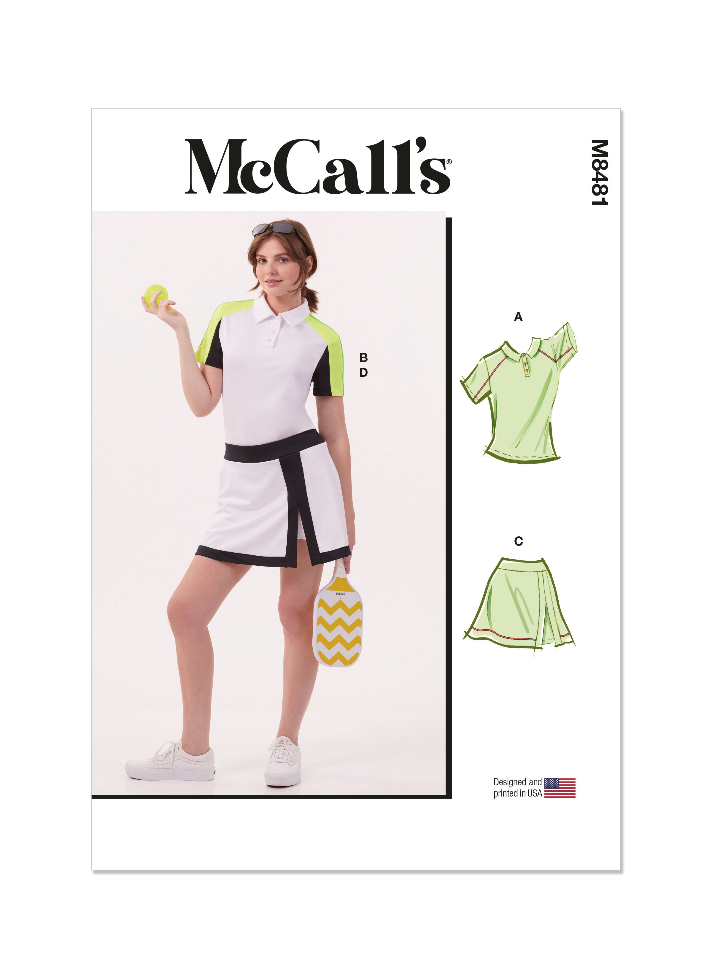 McCall's Sewing Pattern 8481 Misses' Knit Tops and Skorts from Jaycotts Sewing Supplies