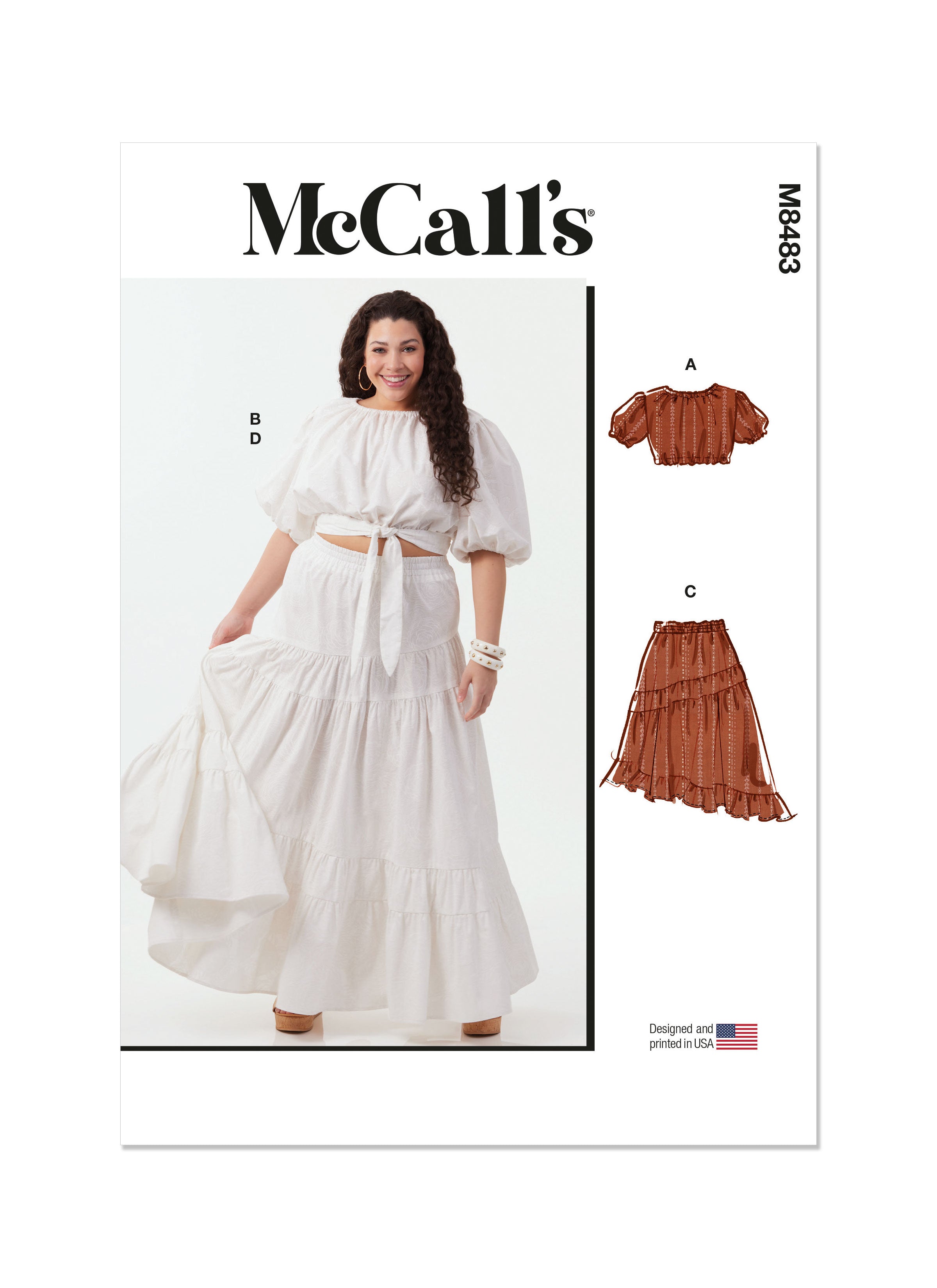 McCall's Sewing Pattern 8483 Women's Tops and Skirts from Jaycotts Sewing Supplies