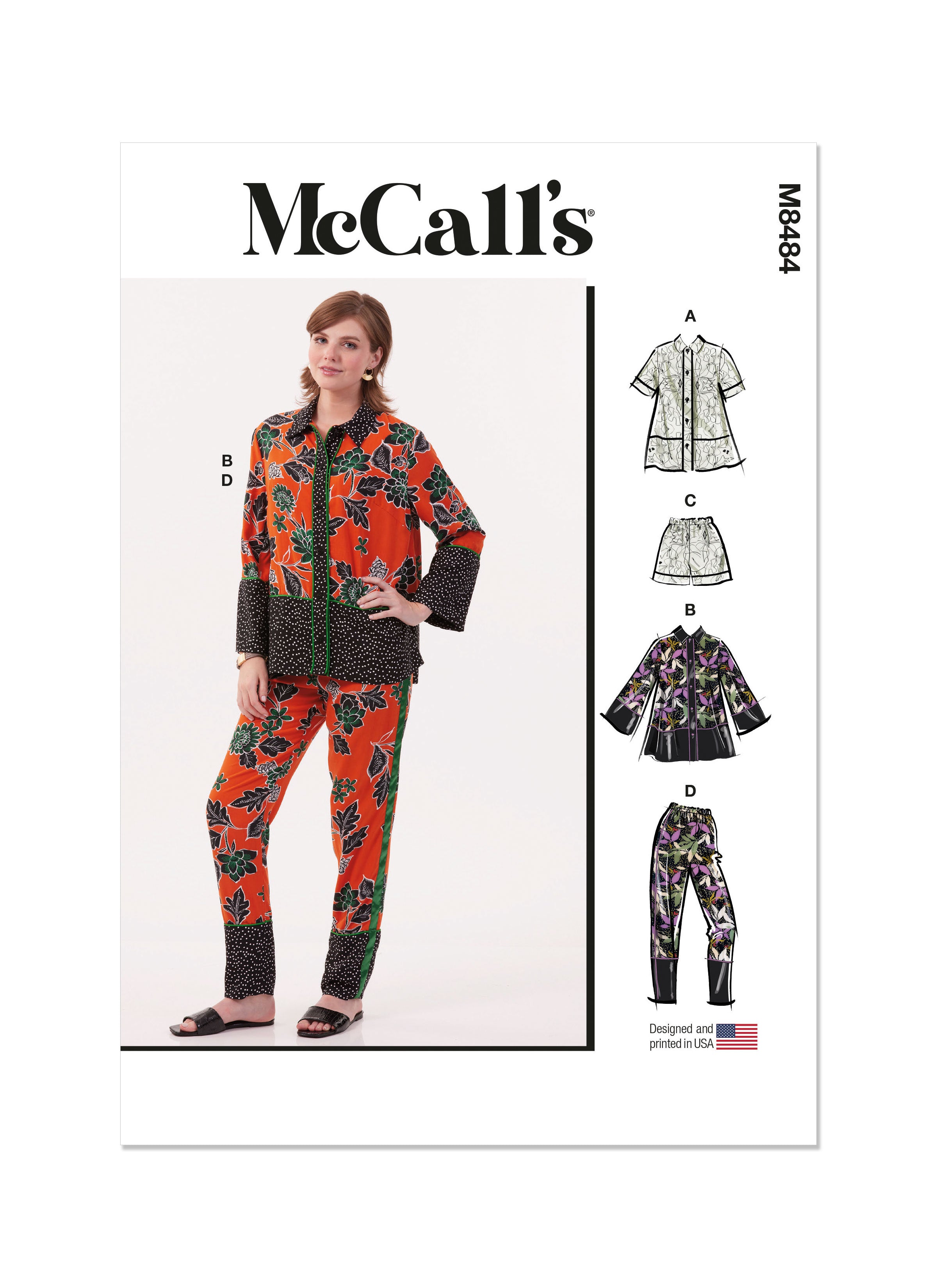 McCall's Sewing Pattern 8484 Misses' Pajamas from Jaycotts Sewing Supplies