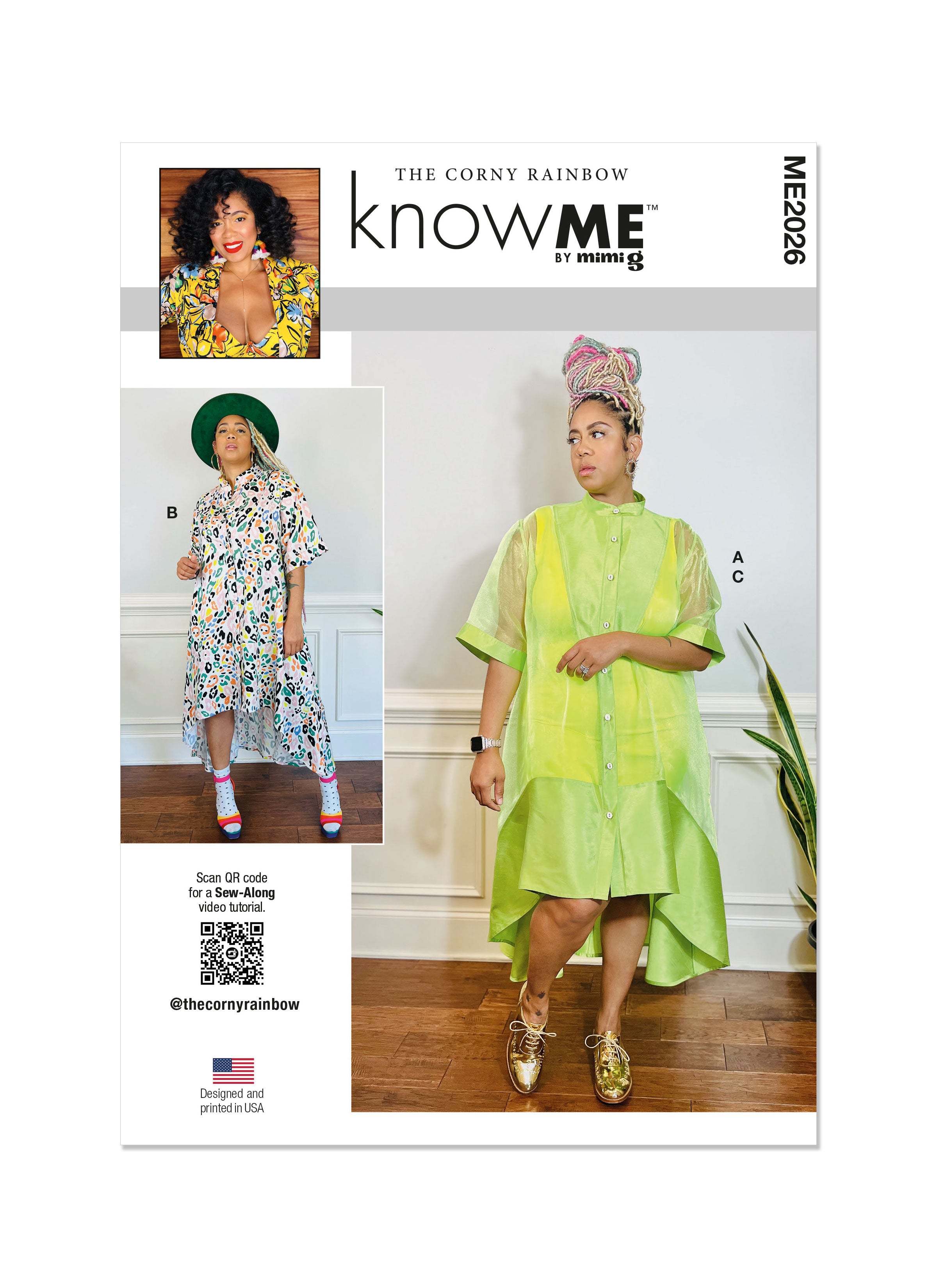 Know Me sewing pattern 2026 Misses' Shirtdress and Knit Tank Dress from Jaycotts Sewing Supplies