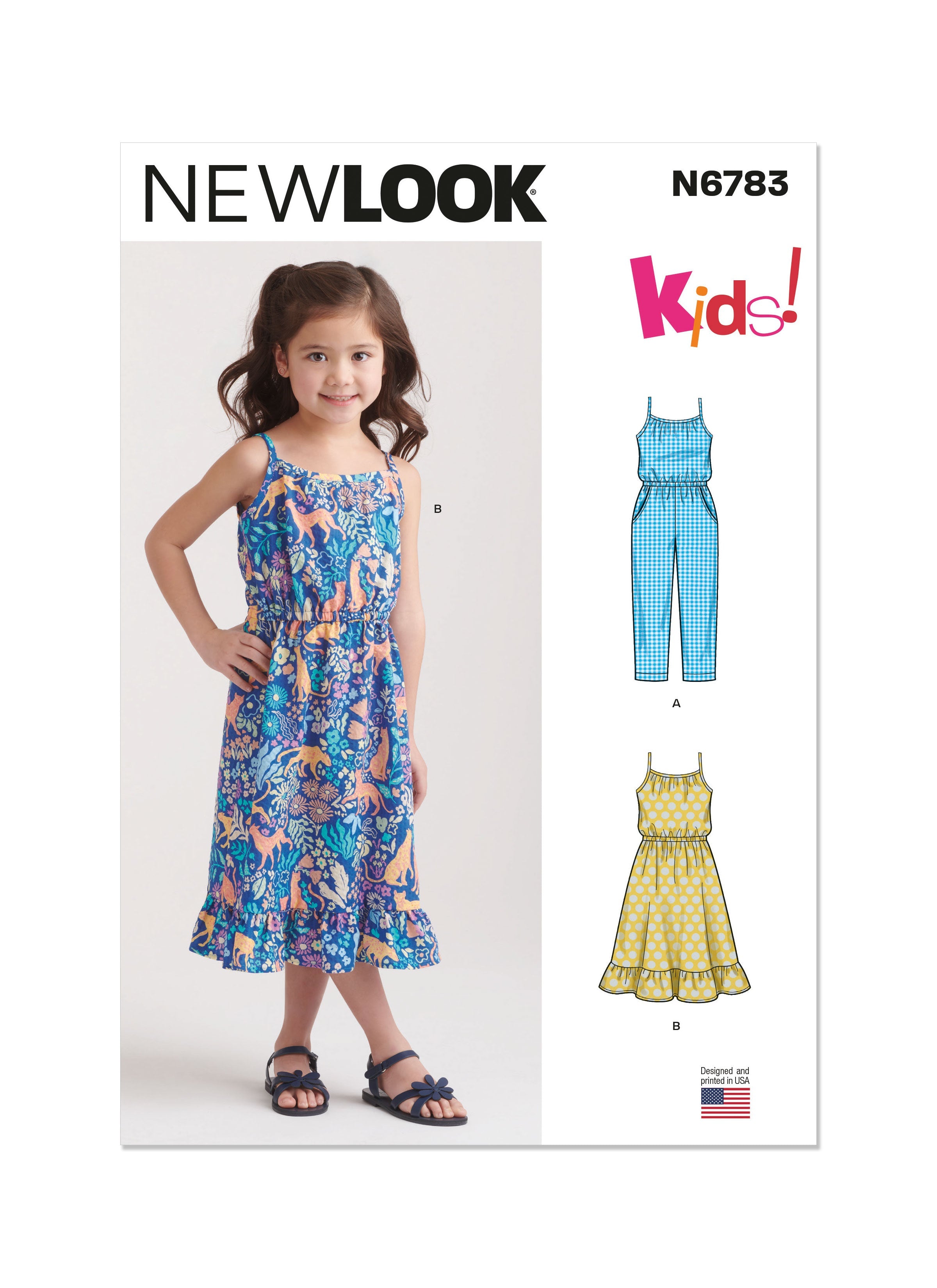 New Look sewing pattern 6783 Children's Jumpsuit and Sundress from Jaycotts Sewing Supplies