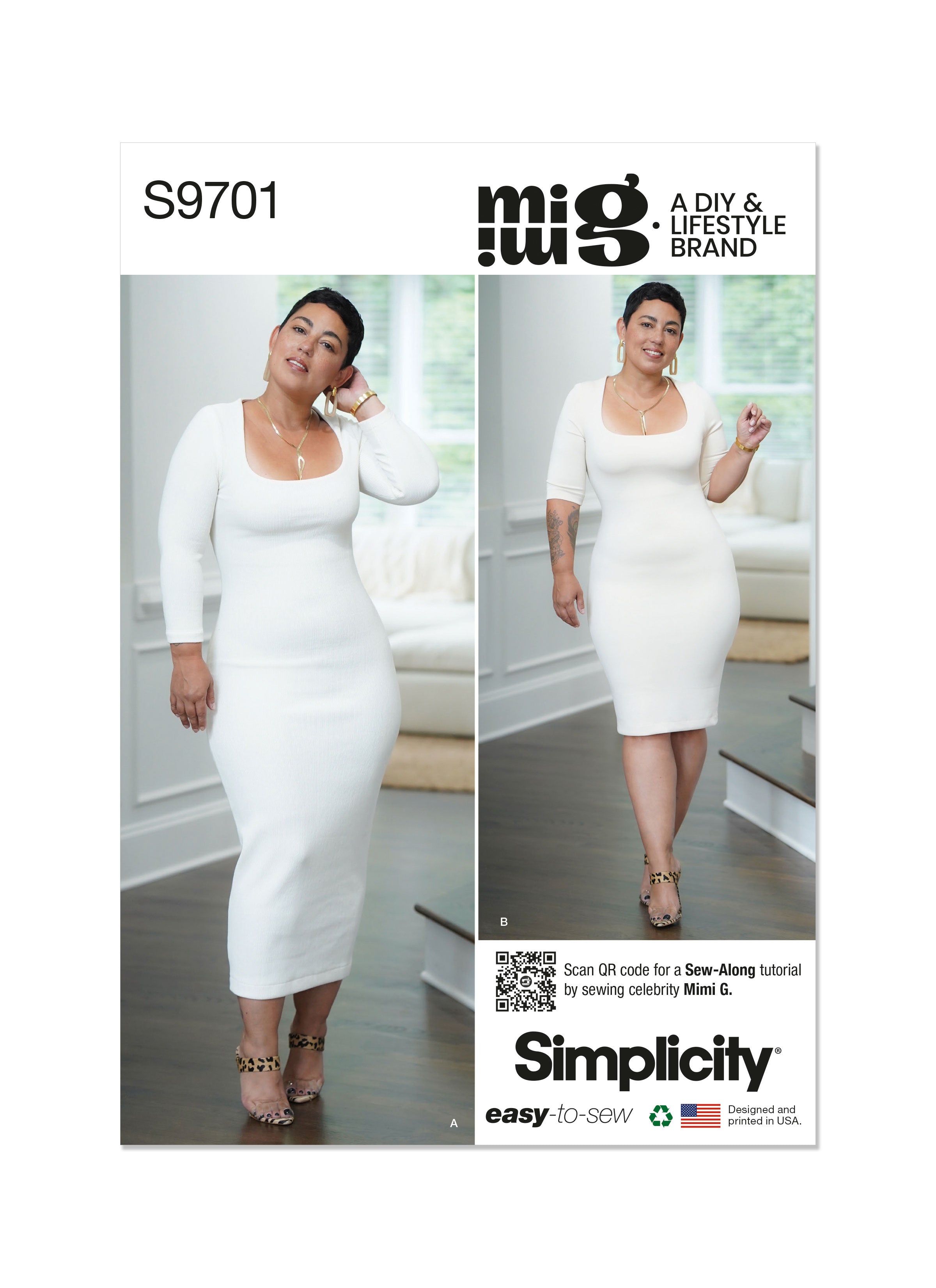 Simplicity 9701 Knit Dress pattern by Mimi G Style from Jaycotts Sewing Supplies