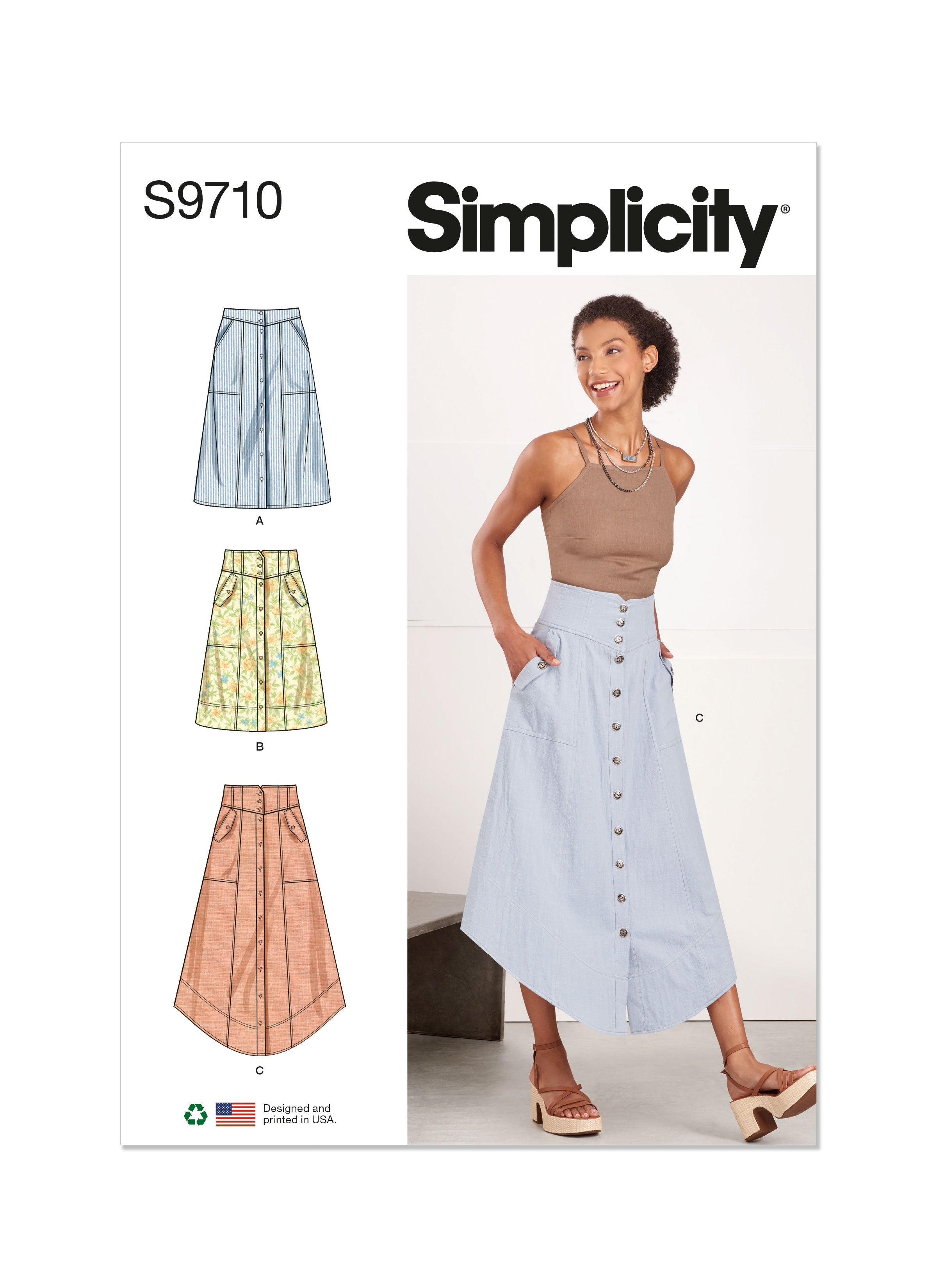 Simplicity 9710 Skirts Sewing pattern from Jaycotts Sewing Supplies