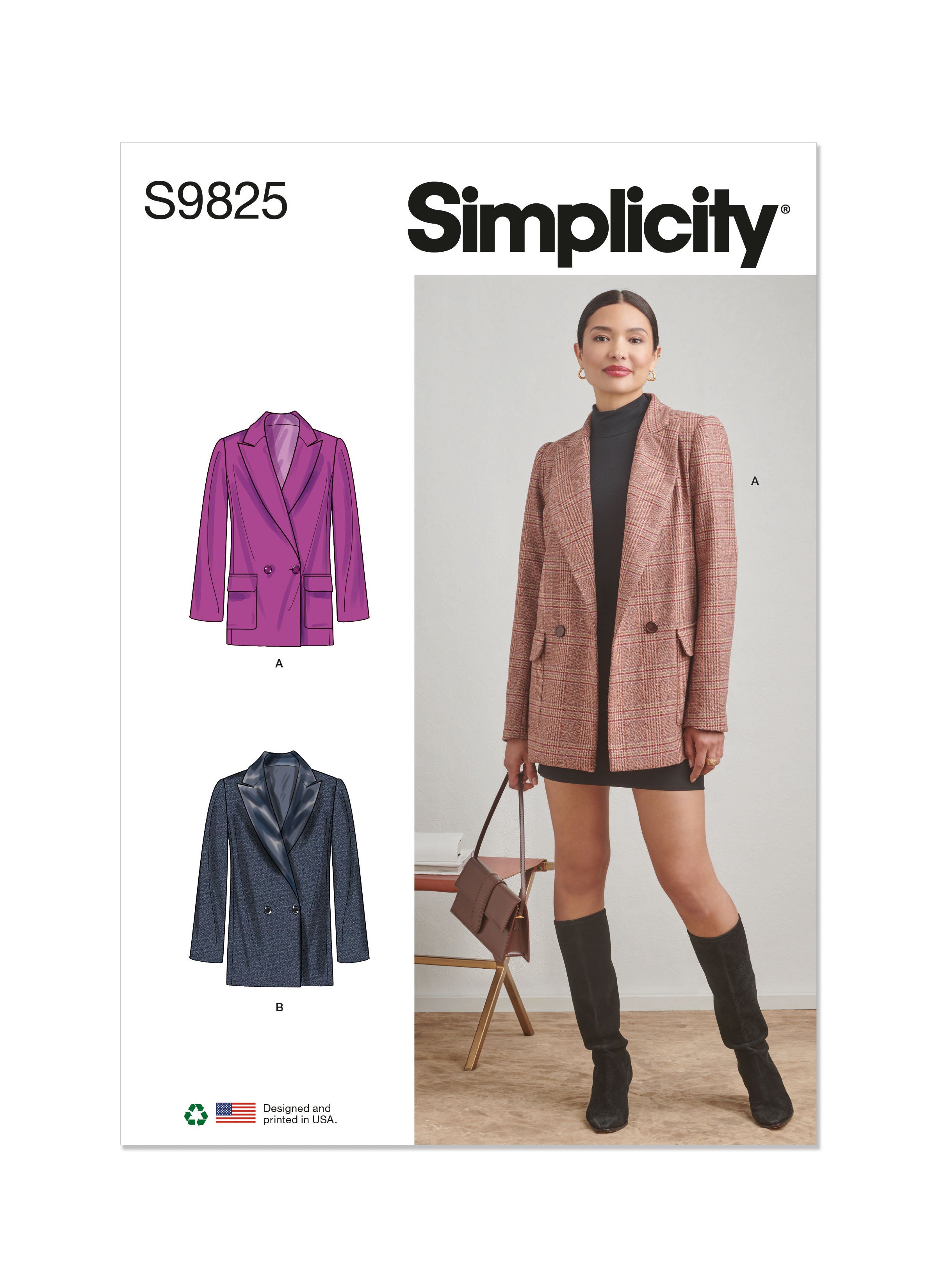 Simplicity sewing pattern 9825 Misses' Jackets from Jaycotts Sewing Supplies