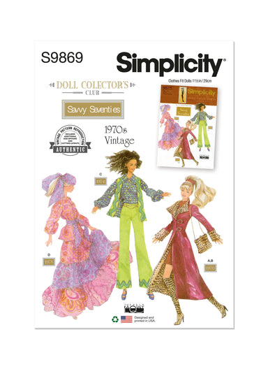 Simplicity Sewing Pattern 9869 Fashion Doll Clothes by Theresa LaQuey from Jaycotts Sewing Supplies