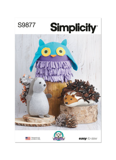 Simplicity Sewing Pattern 9877 Plush Animals from Jaycotts Sewing Supplies