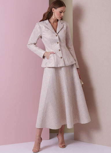 Vogue Sewing Pattern 2018 Skirt and Trouser Suits from Jaycotts Sewing Supplies