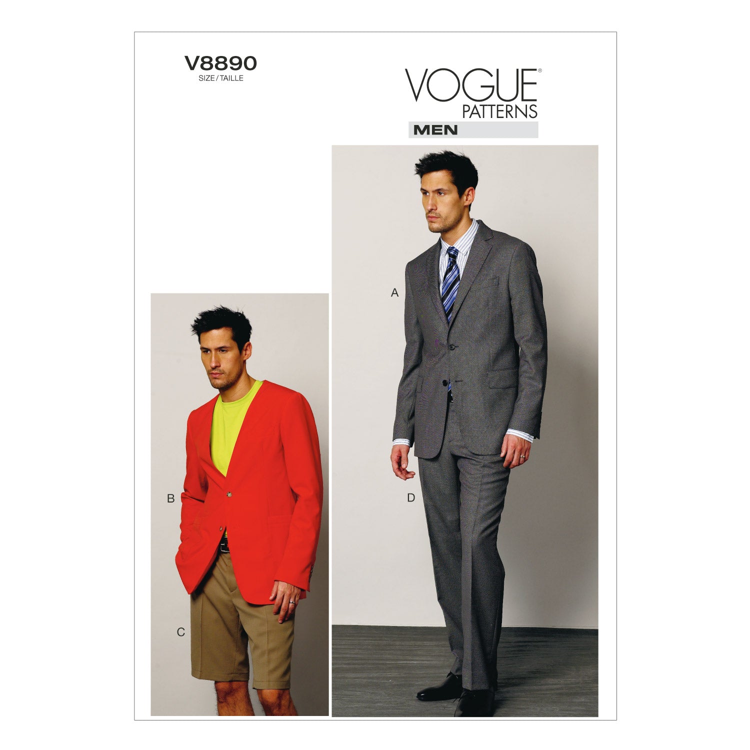 Vogue Pattern 8890 Men's Jacket, Shorts and Pants | Advanced from Jaycotts Sewing Supplies
