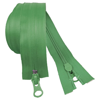 YKK Aquaguard Water repellent zip | 2 Way | Green from Jaycotts Sewing Supplies