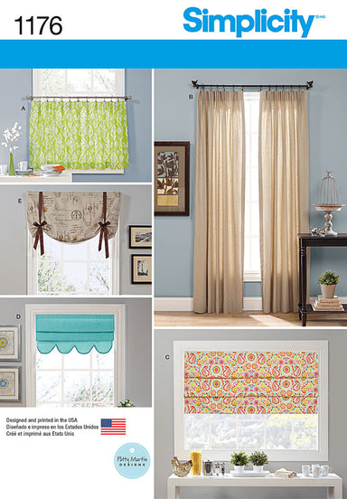 Simplicity Pattern 1176 Window Treatments from Jaycotts Sewing Supplies