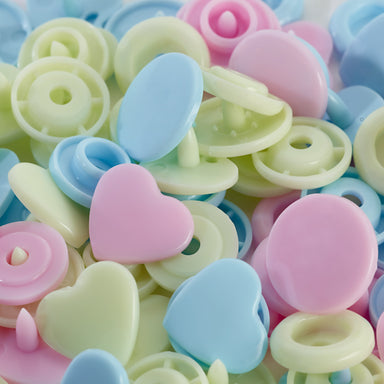 Prym Colour Snaps - Hearts from Jaycotts Sewing Supplies