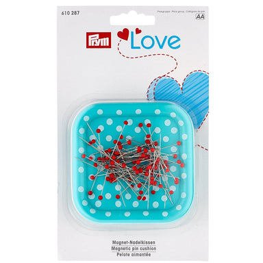 Prym Love Magnetic Pin Cushion with pins from Jaycotts Sewing Supplies