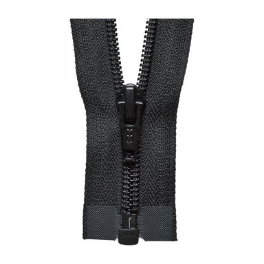 YKK Open End Zips - Medium Nylon | Colour 580 Black from Jaycotts Sewing Supplies