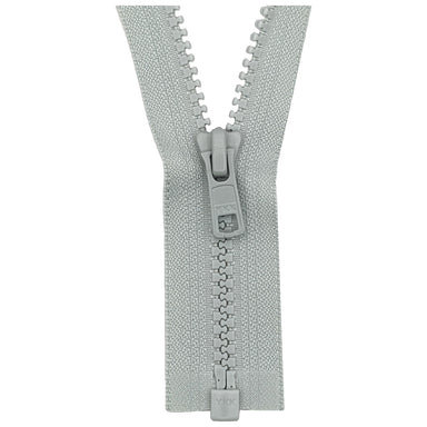 YKK Open End Zip - Medium Plastic | 574 Light Grey from Jaycotts Sewing Supplies