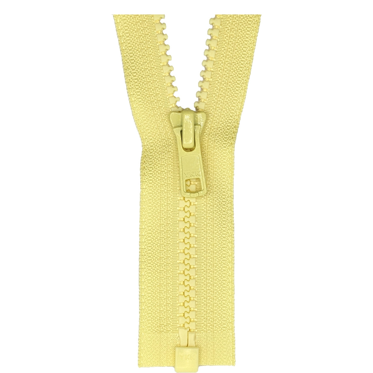 YKK Open End Zip - Medium Plastic | colour 802 Lemon from Jaycotts Sewing Supplies