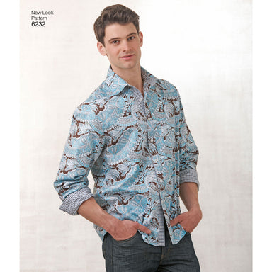 New Look 6232 Misses' and Men's Shirts sewing pattern from Jaycotts Sewing Supplies