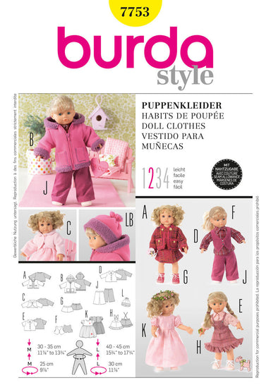 BD7753 Doll Outfits | Easy from Jaycotts Sewing Supplies