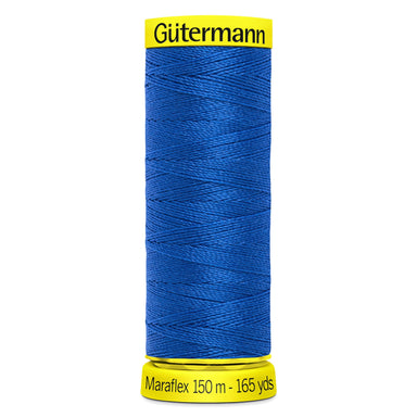 Gutermann Maraflex Stretchy Sewing Thread 150m colour 315 Electric Blue from Jaycotts Sewing Supplies