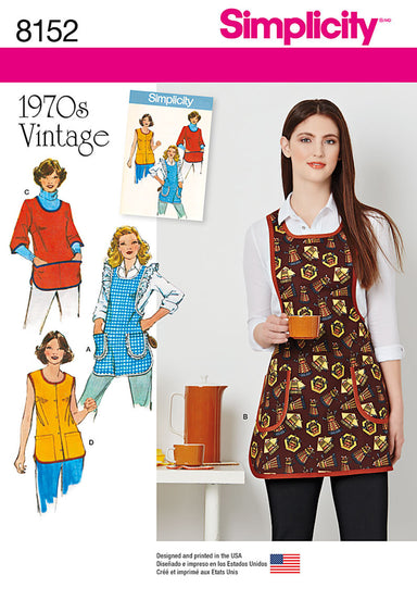 Simplicity Pattern 8152 aprons from the 1970's from Jaycotts Sewing Supplies
