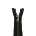 YKK Open End Zip - Heavy Duty, Antique Brass |  580 Black from Jaycotts Sewing Supplies