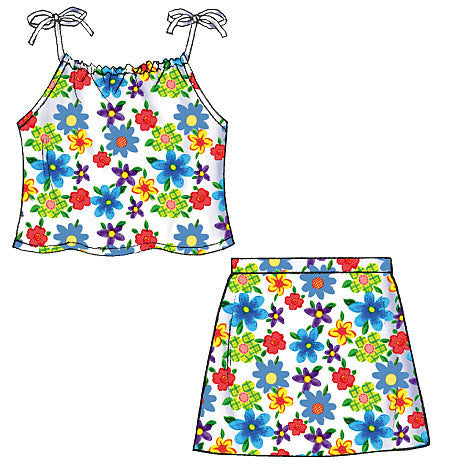 B4503 Girls' Top, Skort & Shorts | Very Easy from Jaycotts Sewing Supplies