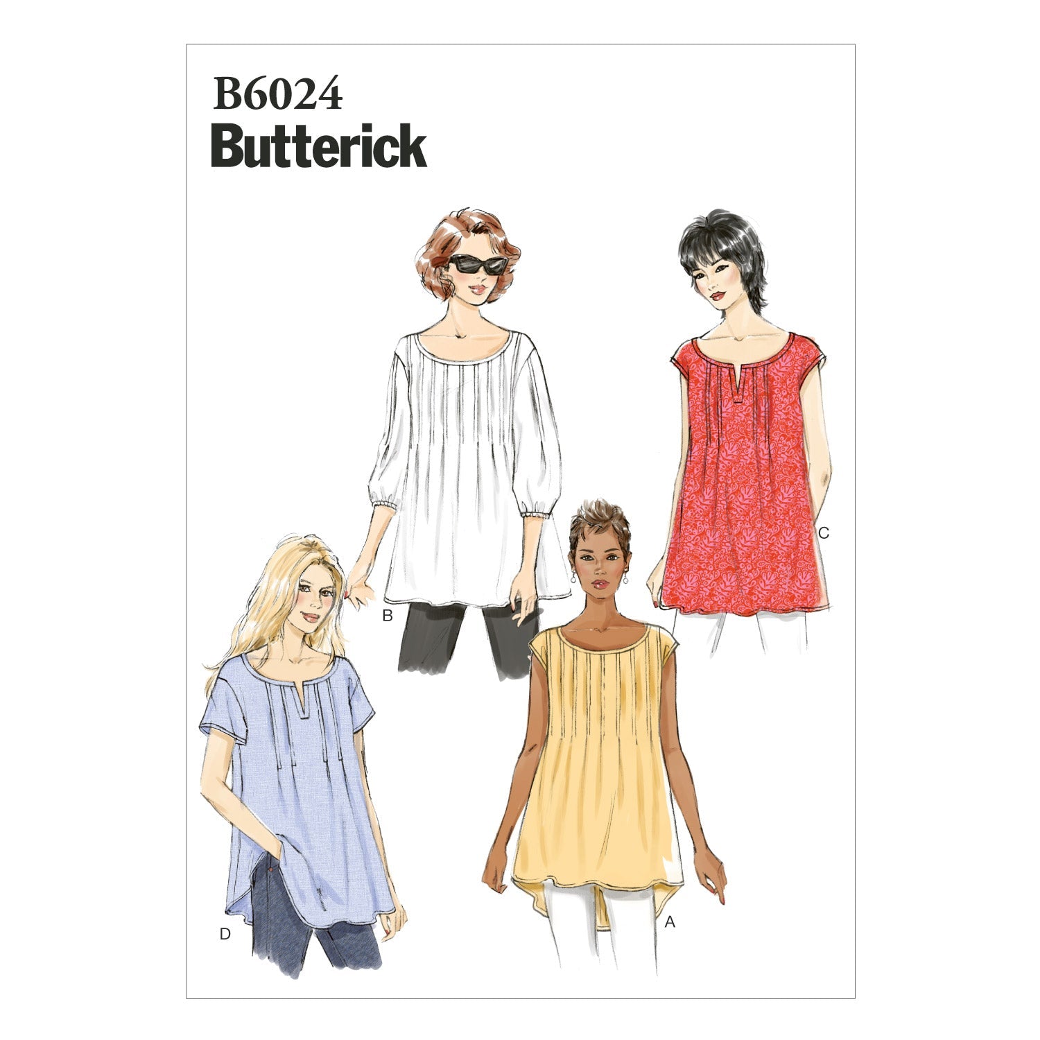 Butterick 6024 Misses' Top Pattern  | Easy from Jaycotts Sewing Supplies