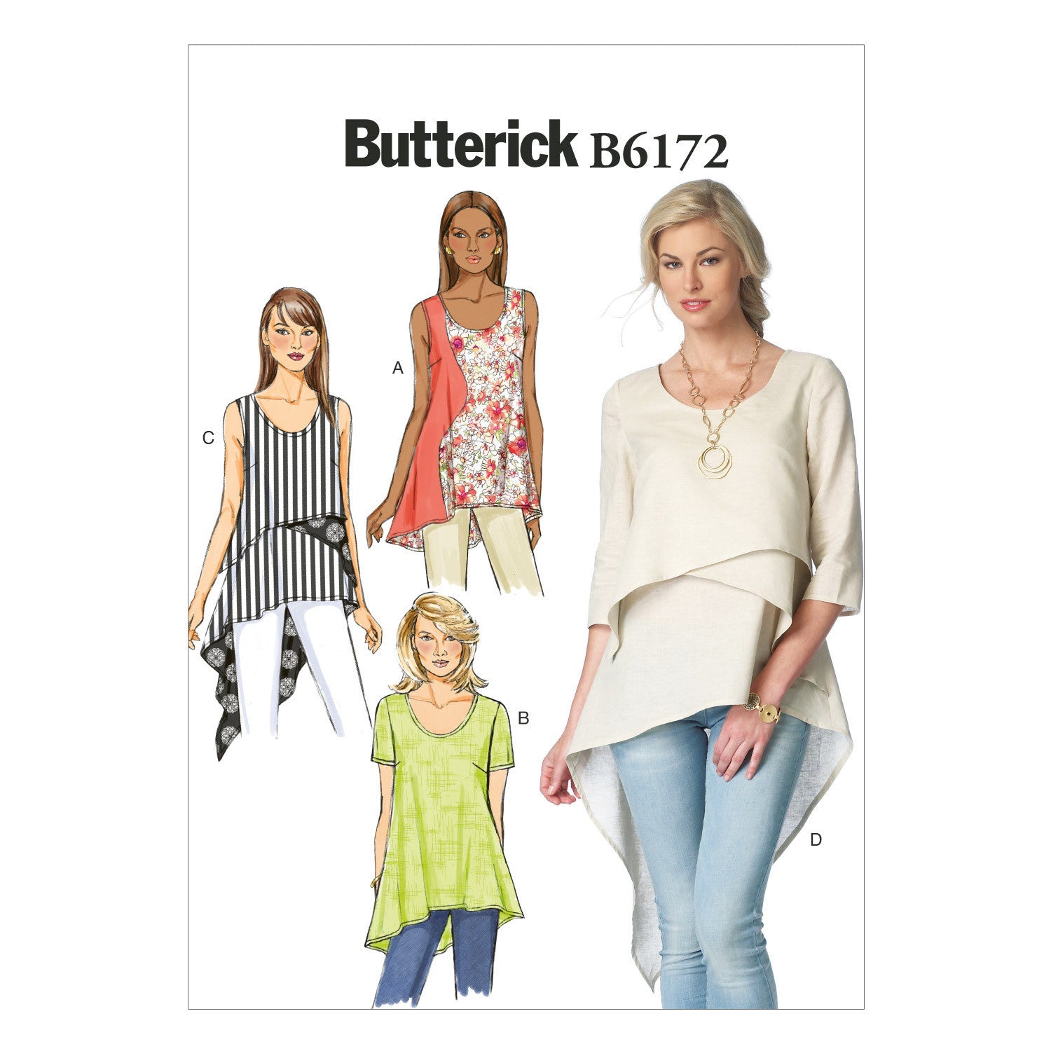 B6172 Misses' Top & Tunic from Jaycotts Sewing Supplies