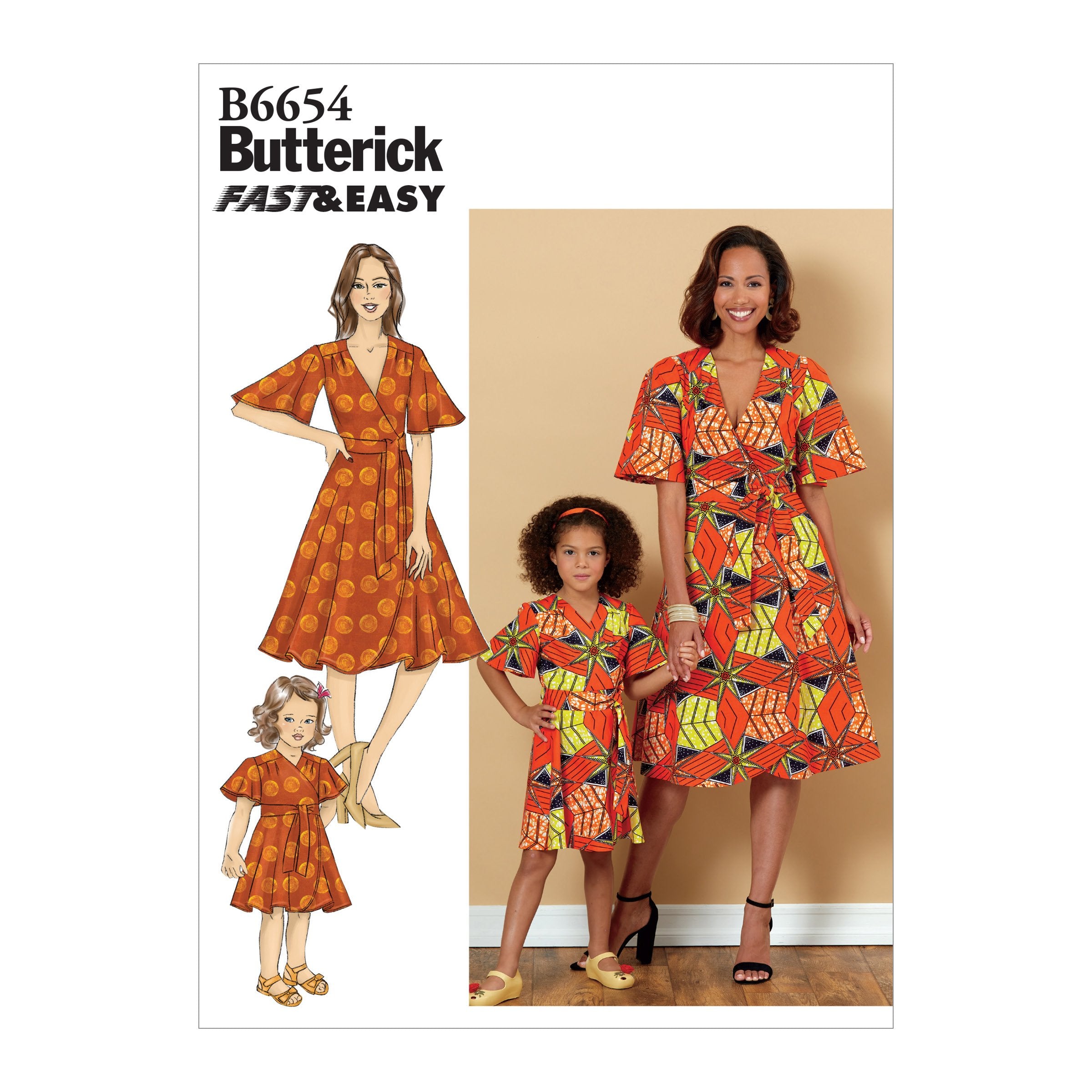 Butterick B6654 Girl's Dress and Sash Sewing Pattern from Jaycotts Sewing Supplies
