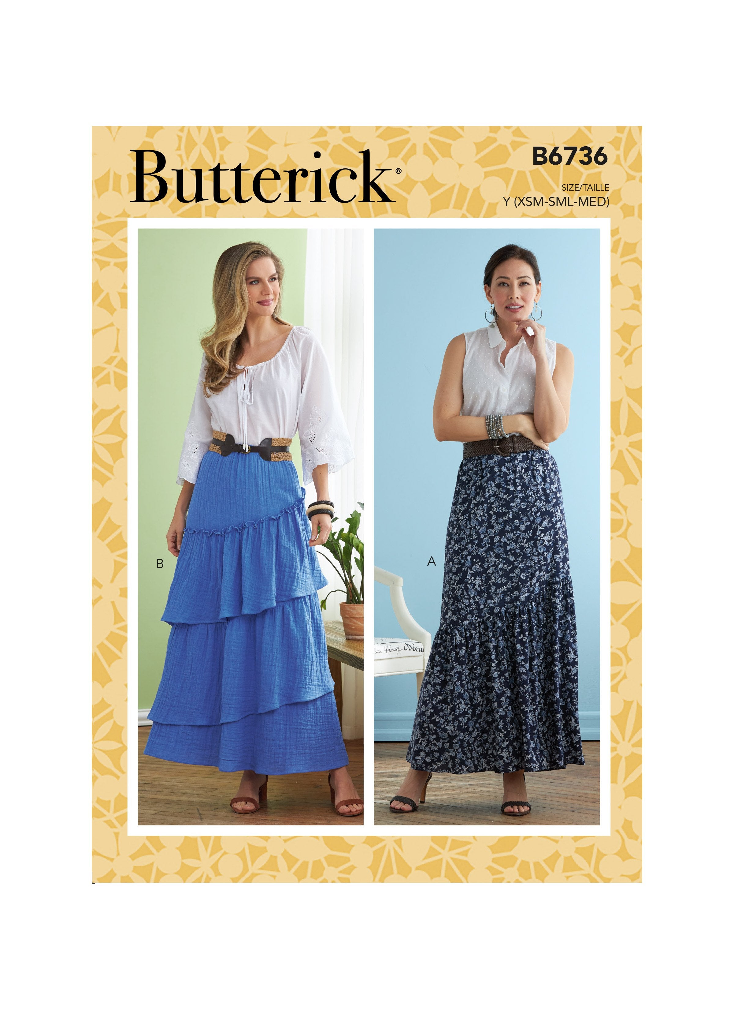 Butterick Sewing Pattern 6736 Misses' Skirts from Jaycotts Sewing Supplies
