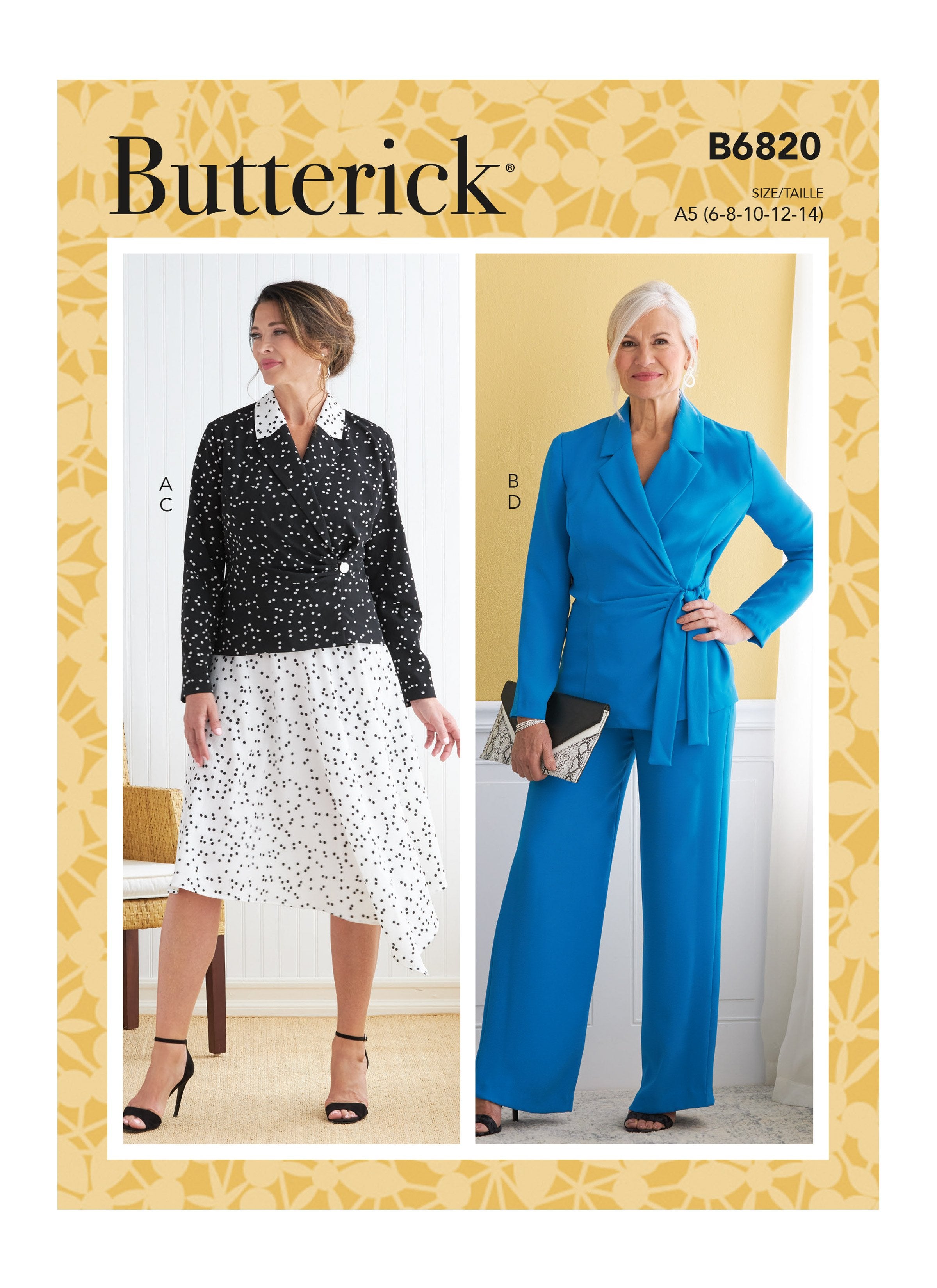 Butterick 6820 Misses trouser suit pattern from Jaycotts Sewing Supplies