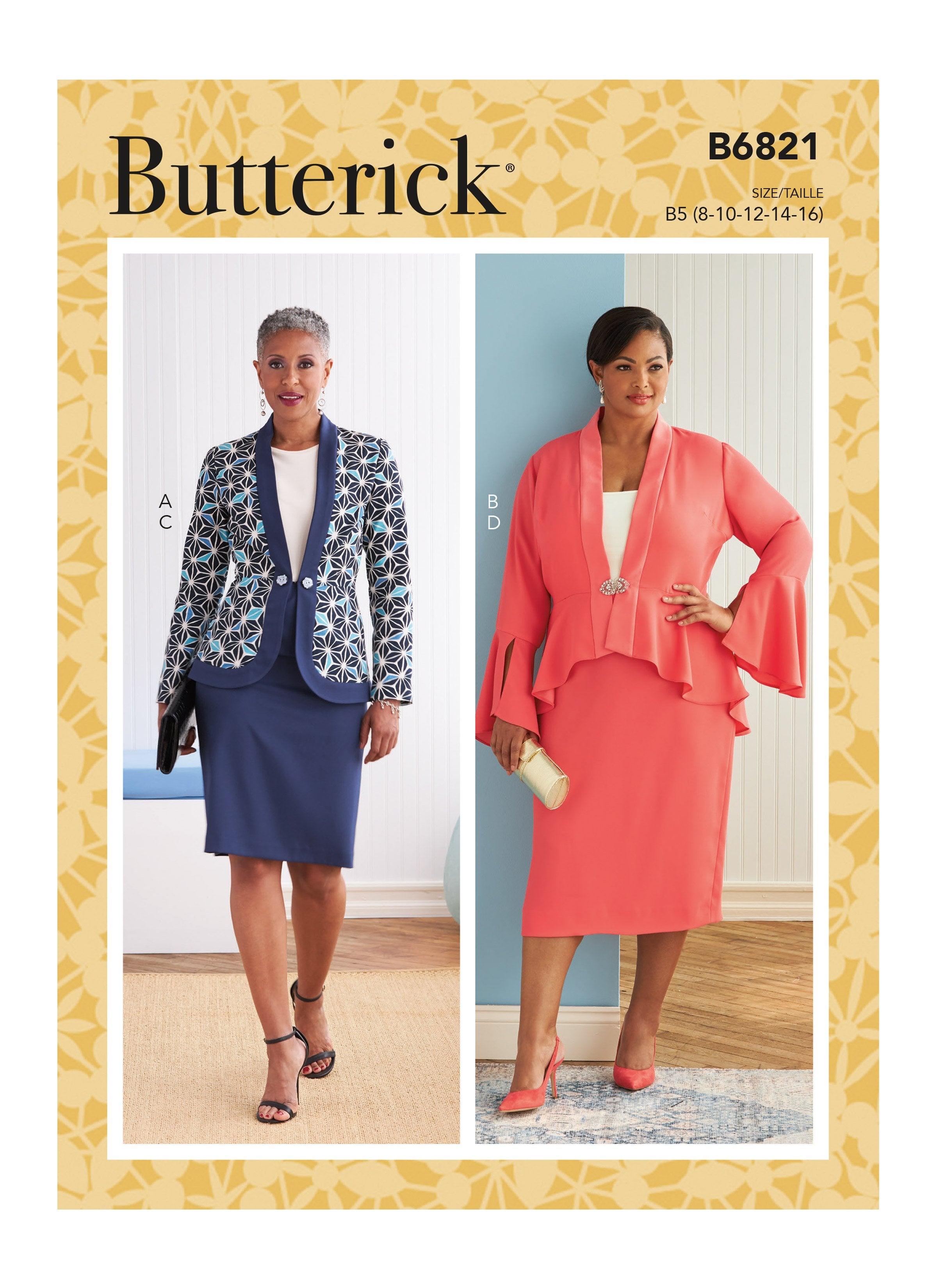 Butterick 6821 Misses / Plus Size Skirt Suit pattern from Jaycotts Sewing Supplies