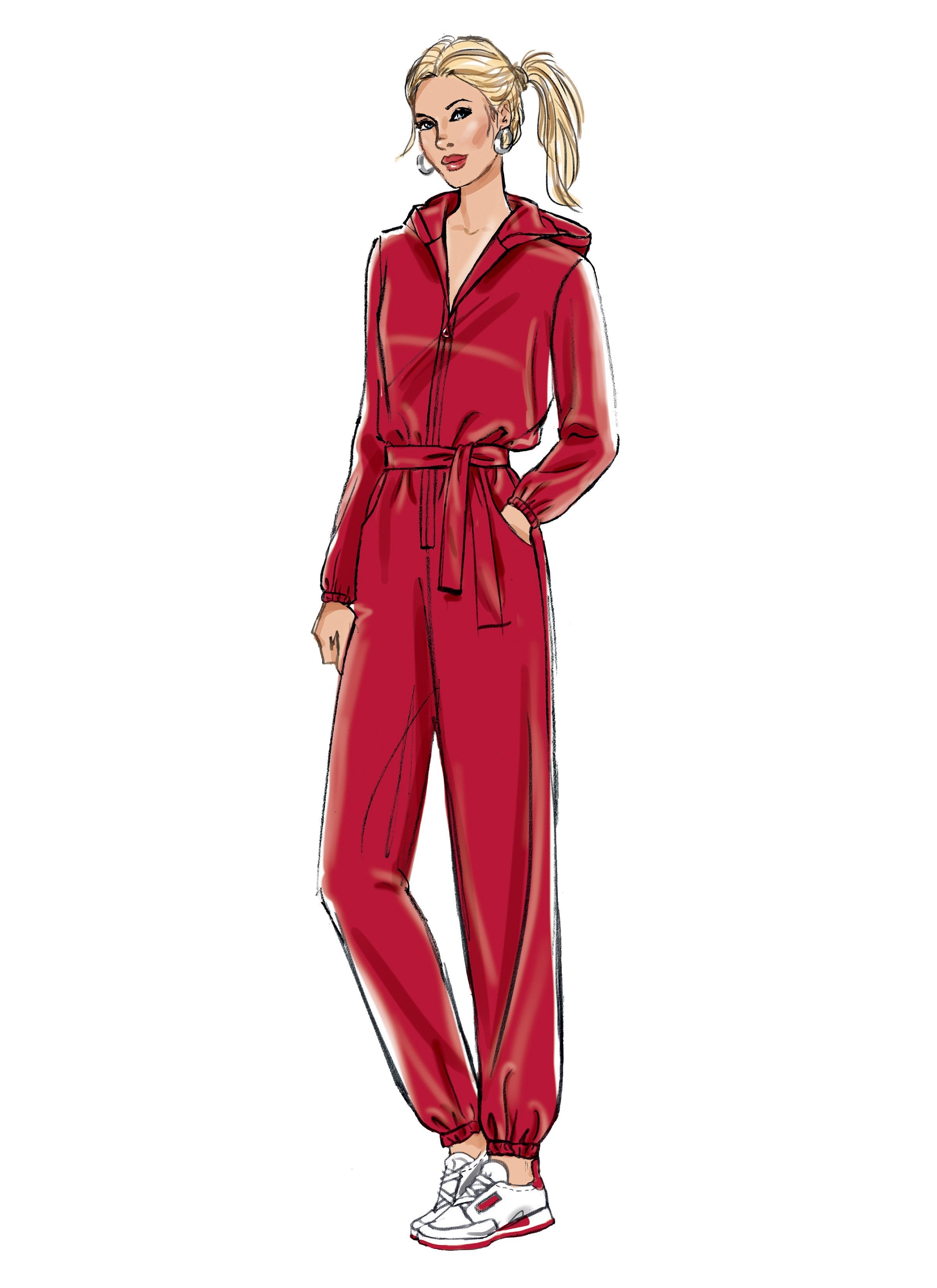 Butterick sewing pattern 6861 Misses' Jumpsuit, Sash and Belt from Jaycotts Sewing Supplies
