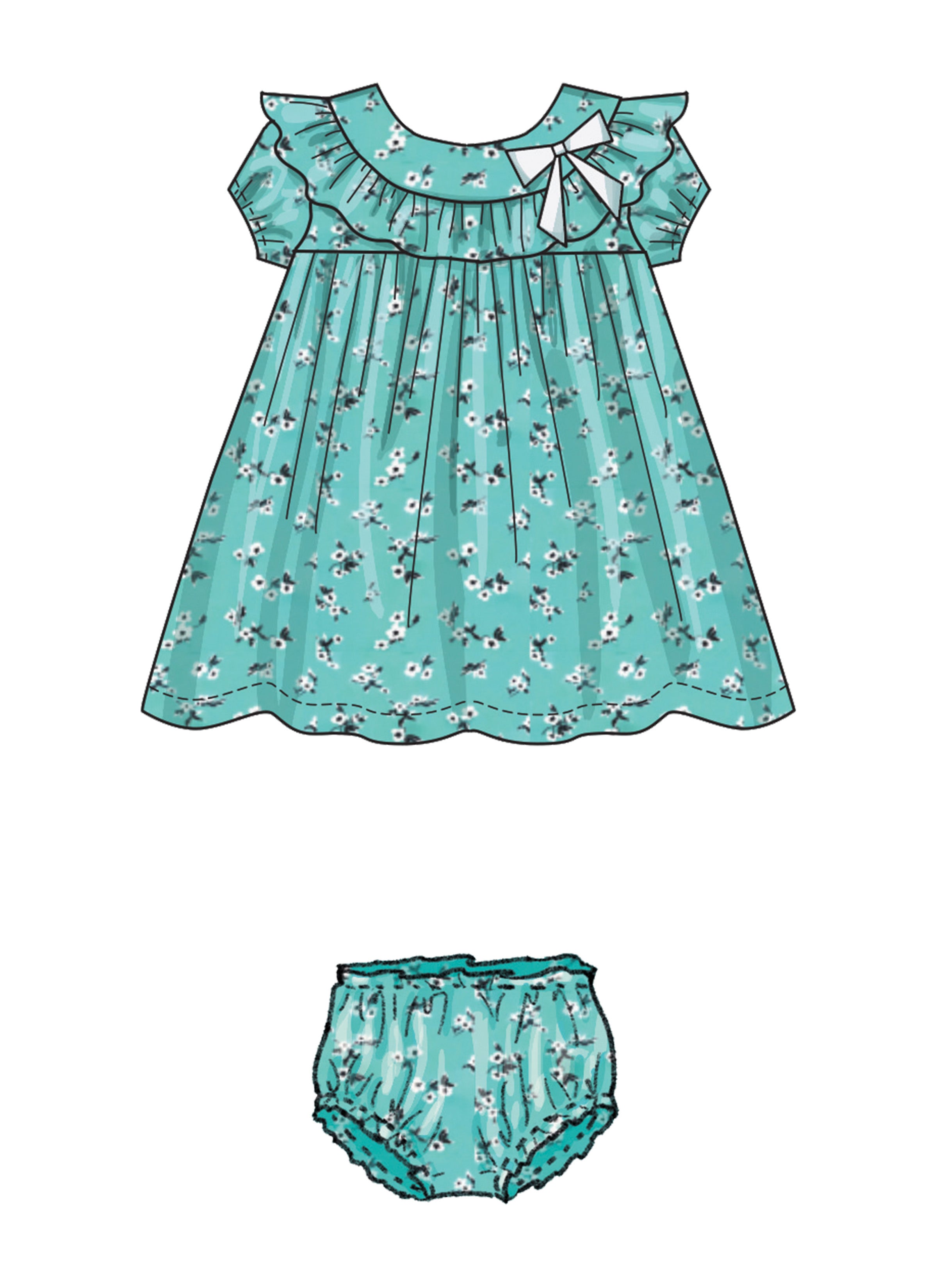 Butterick sewing pattern 6903 Infants' Dress and Panties from Jaycotts Sewing Supplies