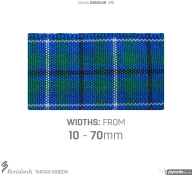 Berisfords Tartan Ribbon: #10 Douglas from Jaycotts Sewing Supplies