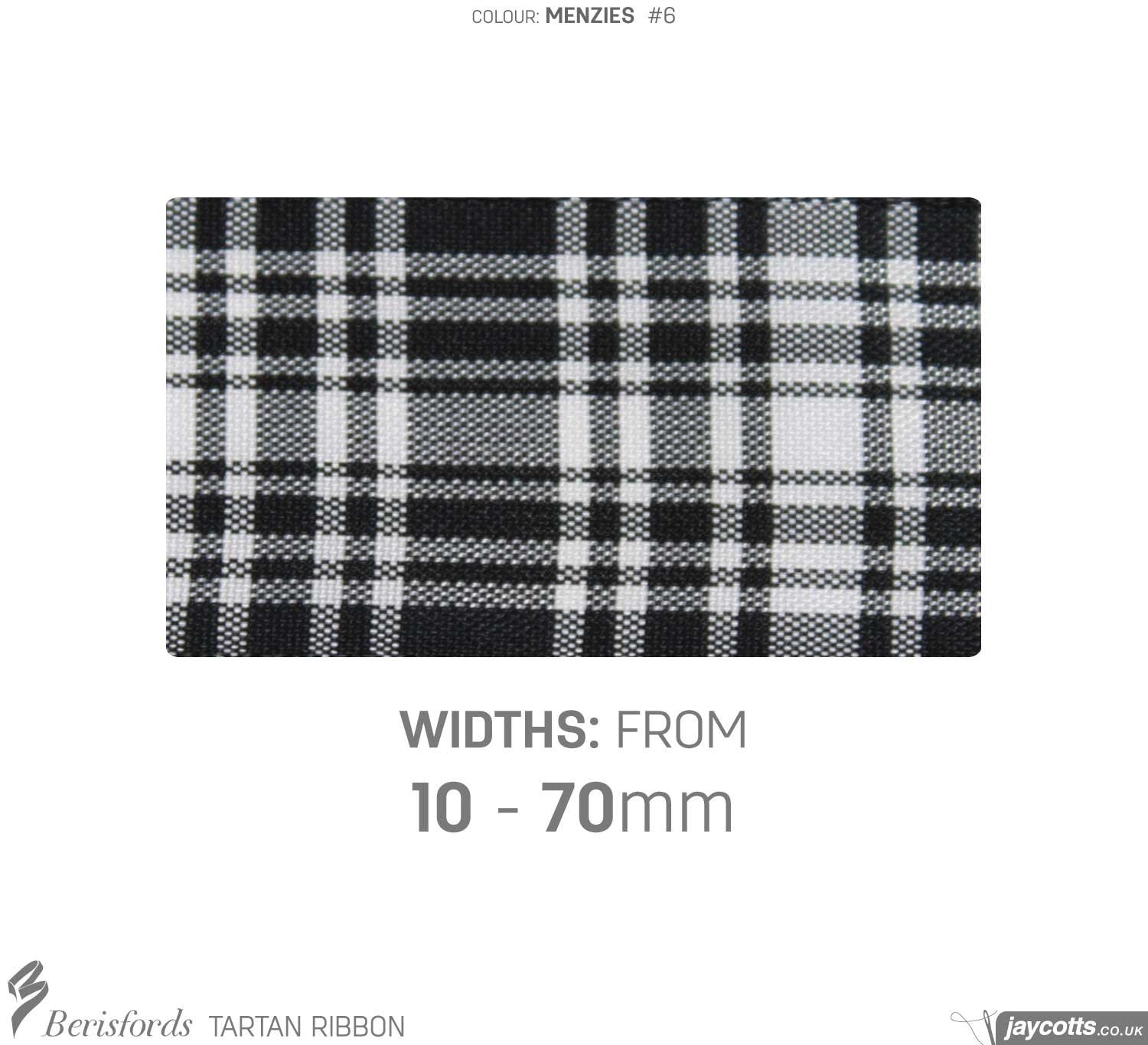 Berisfords Tartan Ribbon: #6 Menzies from Jaycotts Sewing Supplies