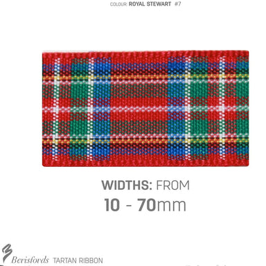 Berisfords Tartan Ribbon: #7 Royal Stewart from Jaycotts Sewing Supplies