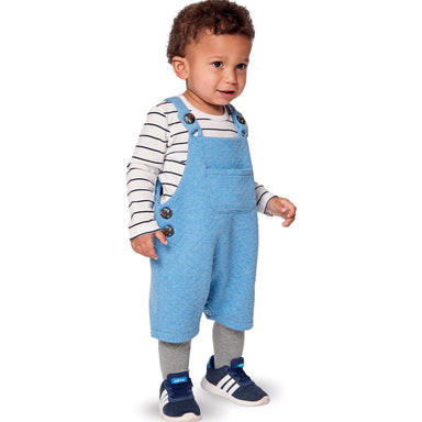 Burda Sewing Pattern 9295 Babies' Bibbed Overalls from Jaycotts Sewing Supplies