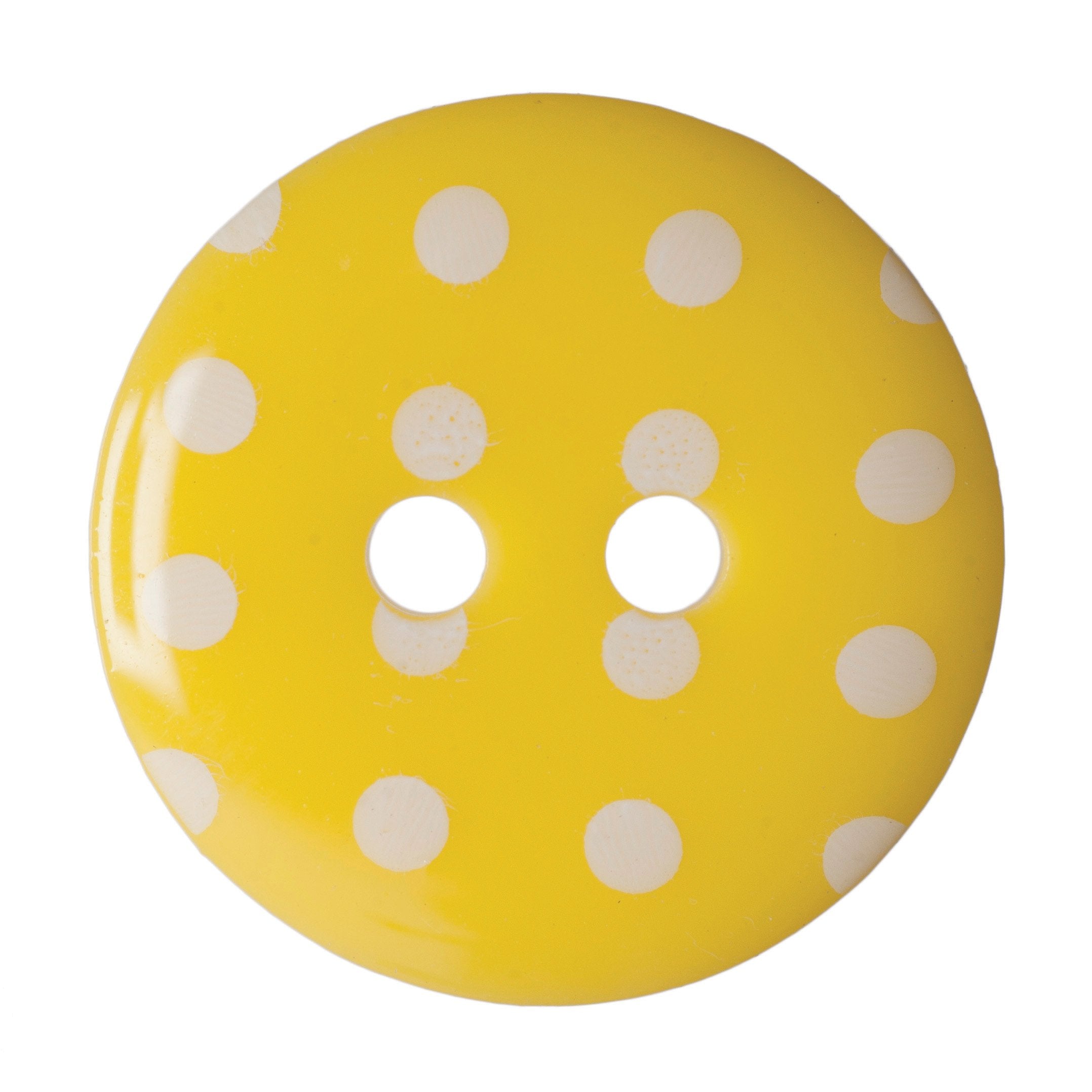 Buttons: Deco #04 Yellow (White Polka Dots) from Jaycotts Sewing Supplies