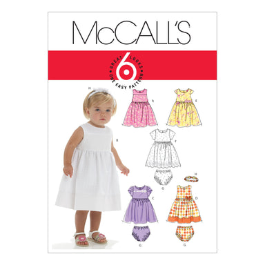 McCall's 6015 Infants' Lined Dresses, Panties and Headband Pattern from Jaycotts Sewing Supplies