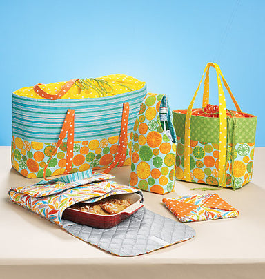 M6338 Carriers, Hot Pad & Picnic Totes | by Nancy Zieman from Jaycotts Sewing Supplies