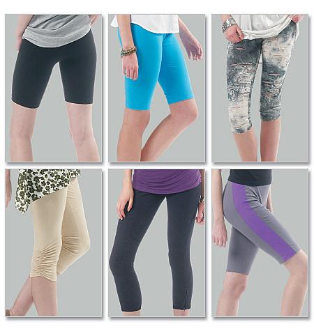 M6360 Misses'/Women's Leggings In 4 Lengths from Jaycotts Sewing Supplies